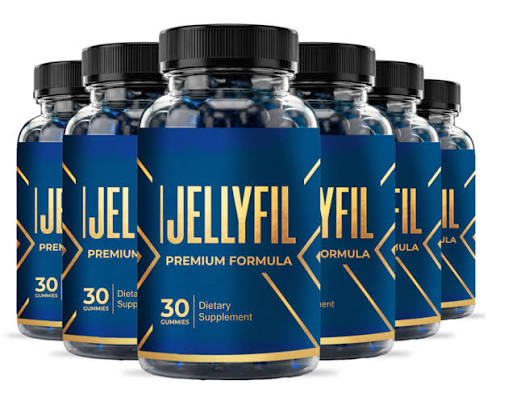 Six bottles of JellyFil male vitality gummies